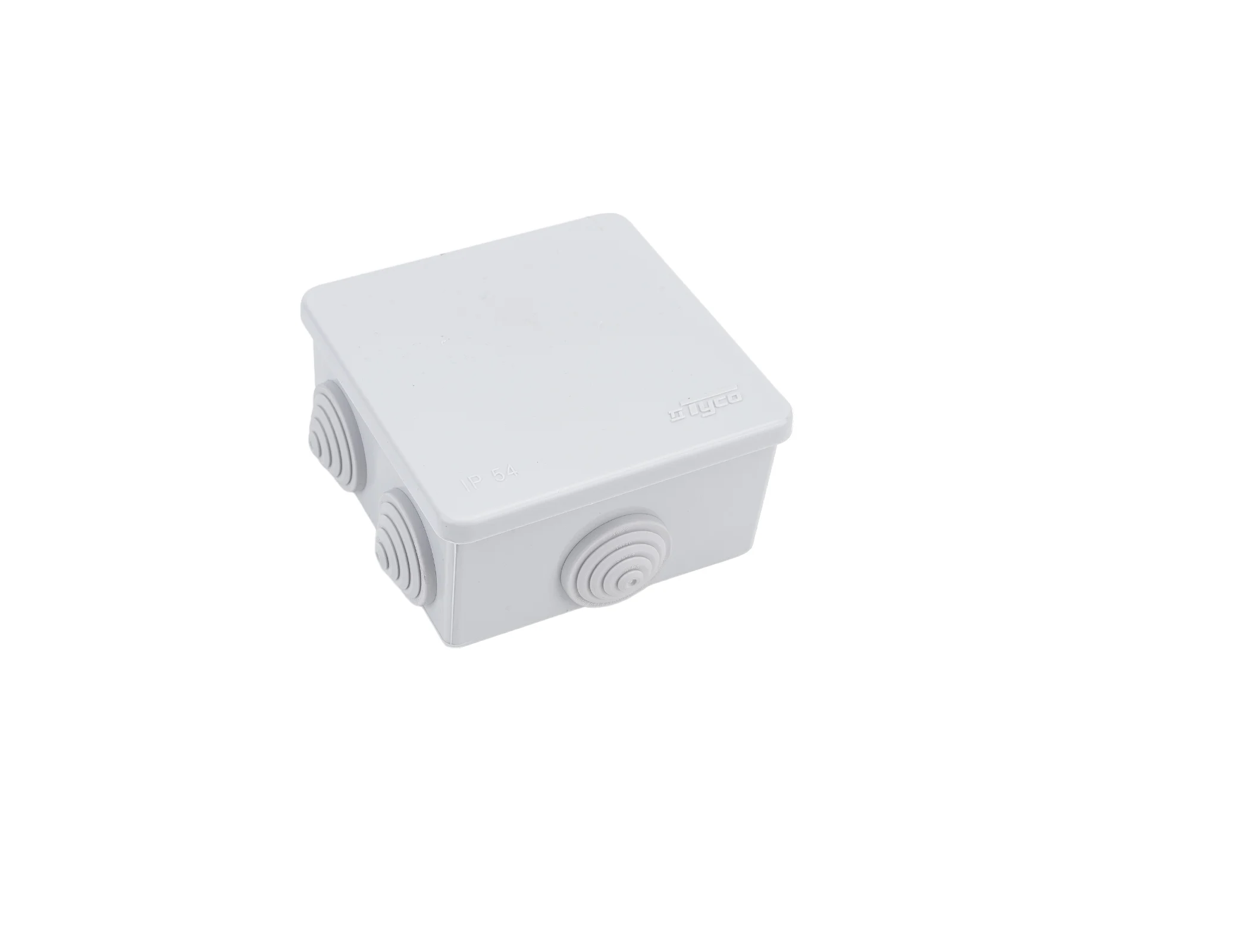 Коробка распаячная наруж. Тусо серая квадрат D=85мм, Н=40мм 67040