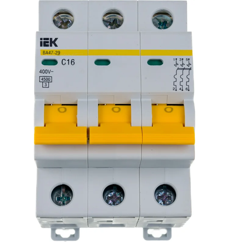 Выключатель автоматический 3 полюса 16А "IEK" / МVA20-3-016-C