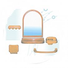 Набор для ванной комнаты "МИЛЕНА"крем  