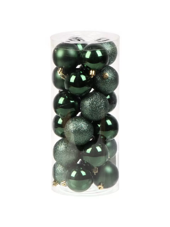Елочное украшение пласт. Шары 24 шт зеленые 6см SYQA- 0124018G 479984 - SYQA- 0124018G 479984 - купить в АПлайн