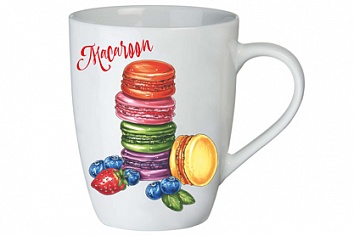 КРУЖКА ФАРФ. RAINBOW  ТЮЛЬПАН MACAROON 340МЛ  WWDES-3