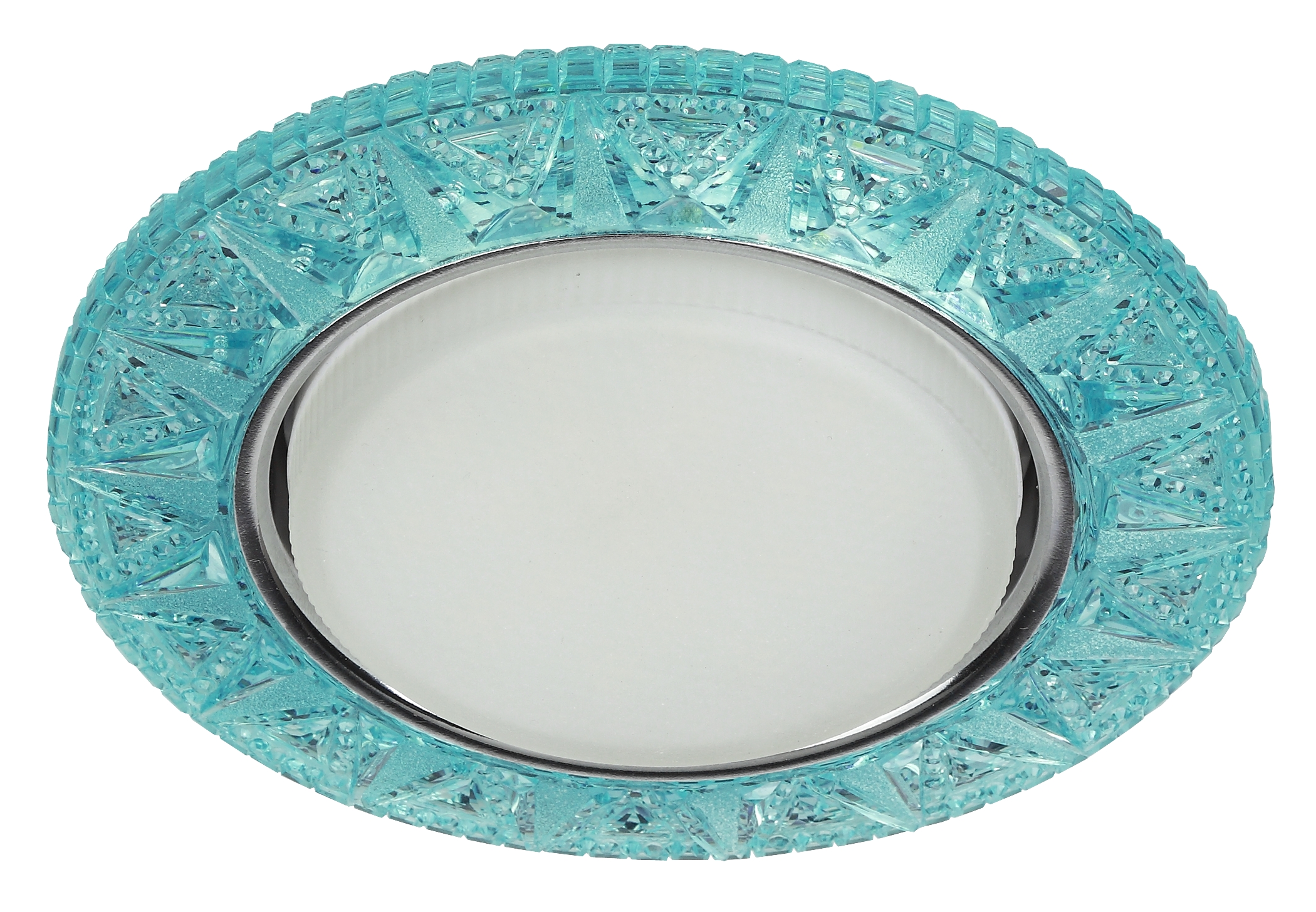 СВЕТИЛЬНИК ВСТР. "ЭРА" DK LD22 BL/WH "ЭРА"ДЕКОР  MR53 50W  СО СВЕТОДИД ПОДСВЕТ. ГОЛУБОЙ 0069  /069/ - DK LD22 - купить в АПлайн