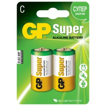 Батарейки алкалиновые GP Super alkaline 14a типоразмера с 2шт. На блистере /010/