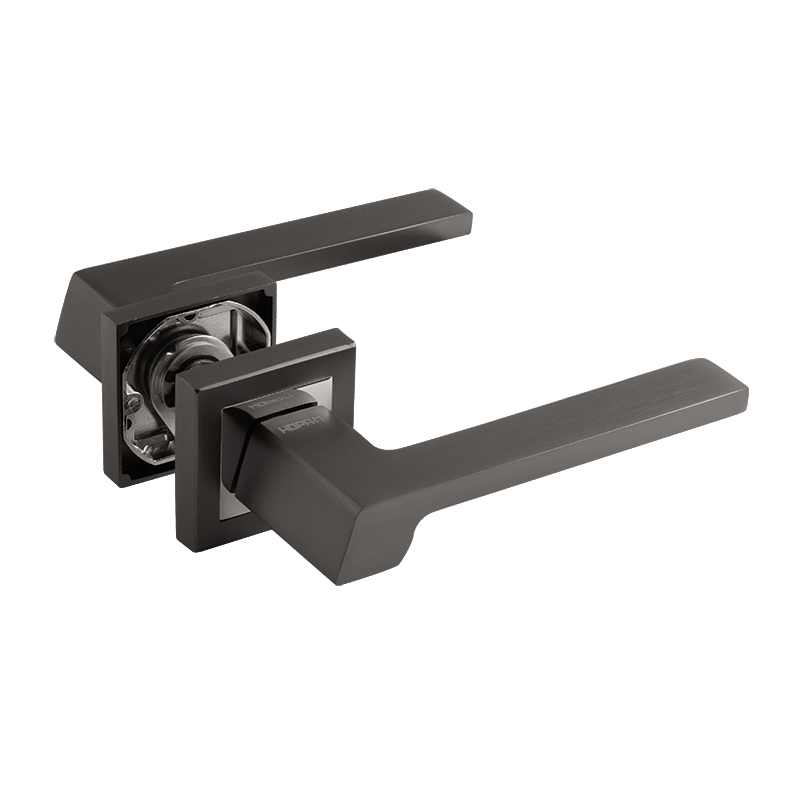 Ручка дверная на розетке НОРА-М AL 111K (квадрат) графит