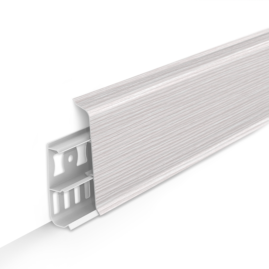 Плинтус ПВХ 2,2м П85 "Деконика", 255 Ясень бьянко