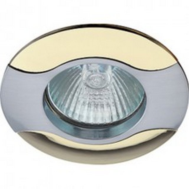 СВЕТИЛЬНИК "ЭРА" KL18 SN/G MR1612V/220V 50W "ВОЛНА" САТИН НИКЕЛЬ/ЗОЛОТО /685/