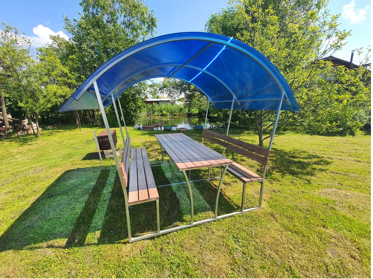 Каркас беседки ДАЧНАЯ металл из оцинк.трубы 25х25мм 2,1х2,5м 008