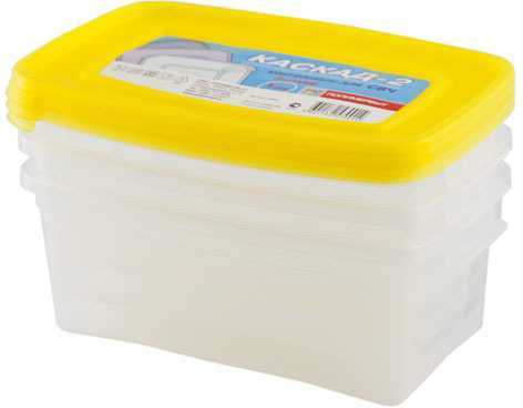 Контейнер для продуктов пласт. Каскад-2 набор 3шт 1л С57001