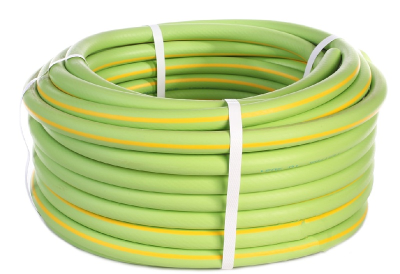 Шланг ТЭП армированный 3-х слойный 18х24мм (3/4") GARNET ХРИЗОЛИТ зеленый с желтой полосой 25м104152- купить в АПлайн