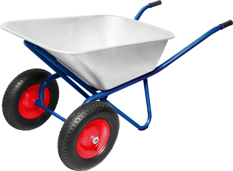 Тачка строительная Промо 2-колесная синяя 110л 180кг 12110Пм