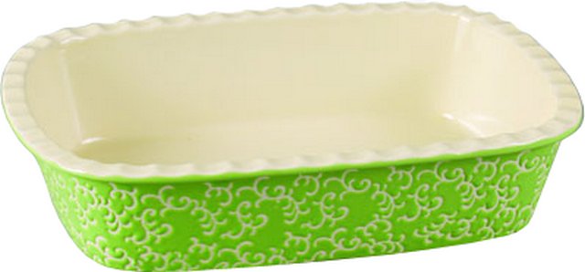 ФОРМА VESTA КЕРАМ. ПРЯМОУГ. ЗЕЛЕНАЯ 30Х22Х7,5СМ АРТ.YR2026А-12