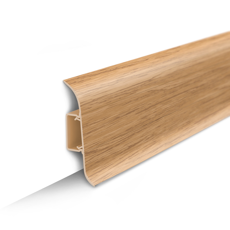 Плинтус ПВХ 2,2м с мягк. краем 55мм "Идеал Классик", 201 Дуб