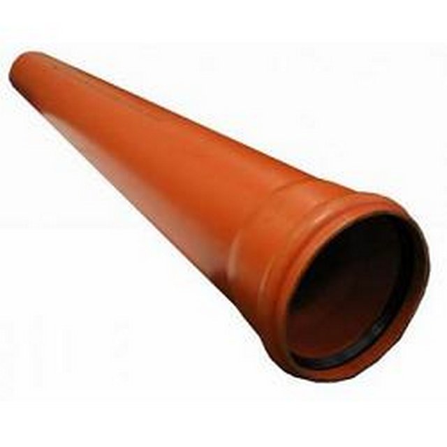 Труба канализационная ПВХ красная 110х3,4 1,0 м