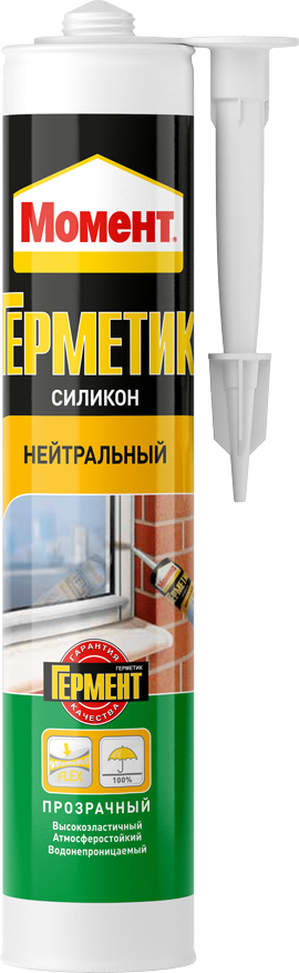 Герметик силиконовый нейтральный МОМЕНТ прозрачный 280мл /3000275