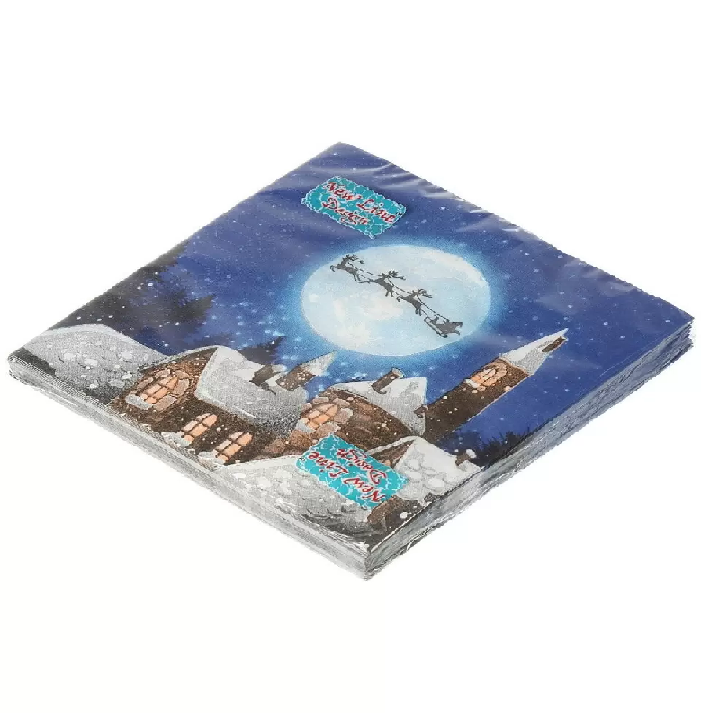 Салфетки бумажные New Line Design Новогодняя сказка 20шт 3слоя 33х33см 491362