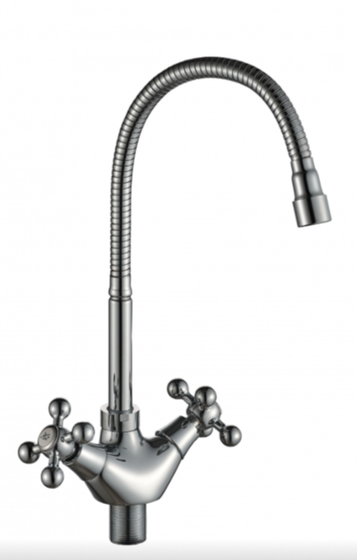 Смеситель для кухни GOTA ROCIO Kreshel с гибким изливом 2-мя рукоятками 312510-GOTA