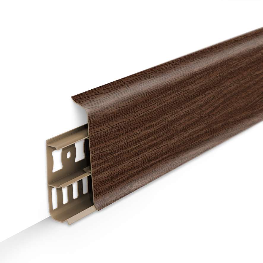 Плинтус ПВХ 2,2м П85 "Деконика", 291 ОрехД-П85 291 ОРЕХ- купить в АПлайн