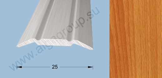 Порог-стык 0,9м 25мм П49,13, Бук натуральный