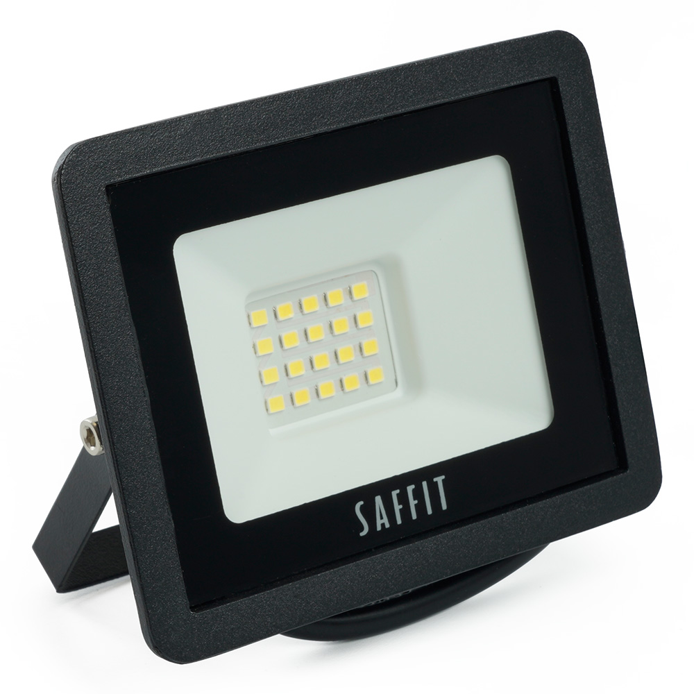 Прожектор светодиодный 20Вт 6400К IP65 черный Saffit SFL90-20 5506455064- купить в АПлайн