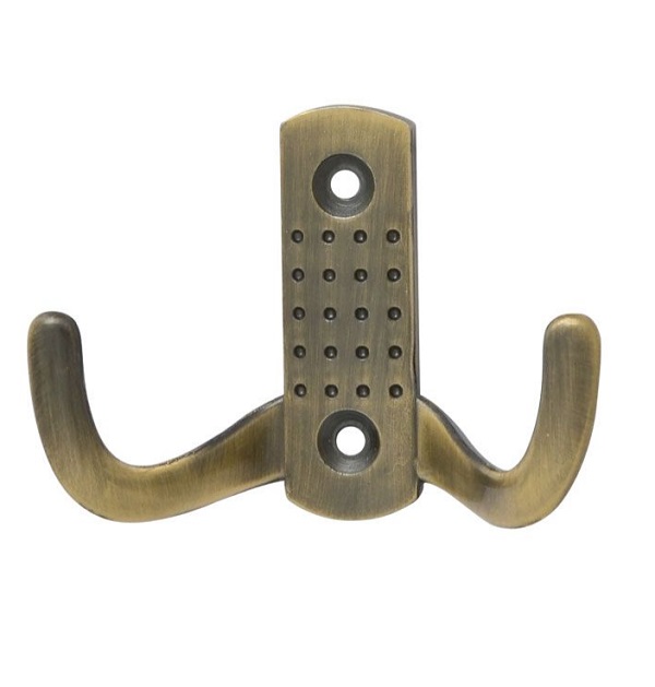 Крючок-вешалка "Нора-М" №11 2-рожковый старая бронза