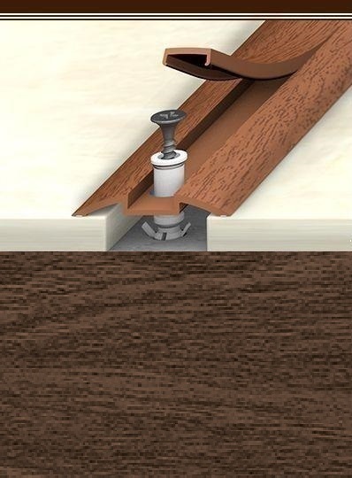 Порог с монт. каналом "Идеал" ПМК 42мм 1,6м, 292 Орех миланский