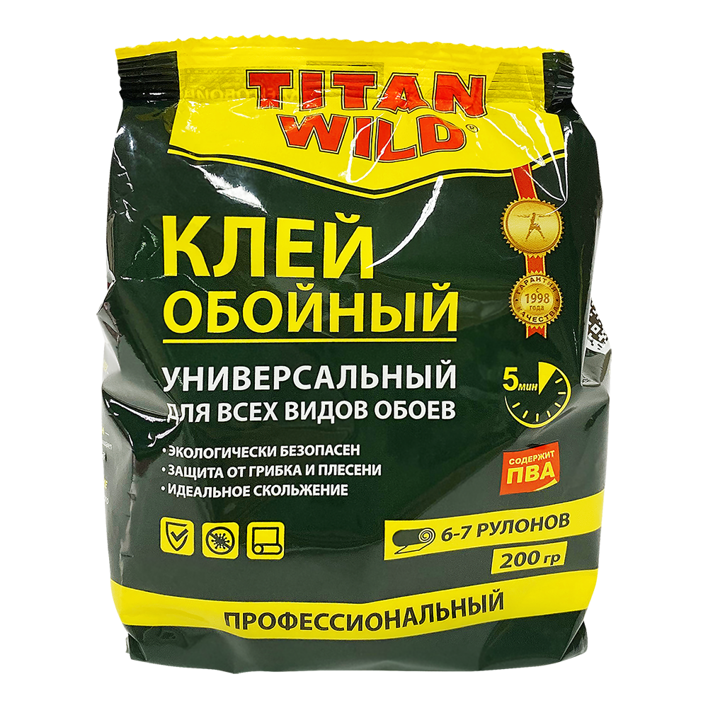 Клей обойный TITAN WILD универсальный п/э TWUni200-SP 200гTWUni200-SP- купить в АПлайн