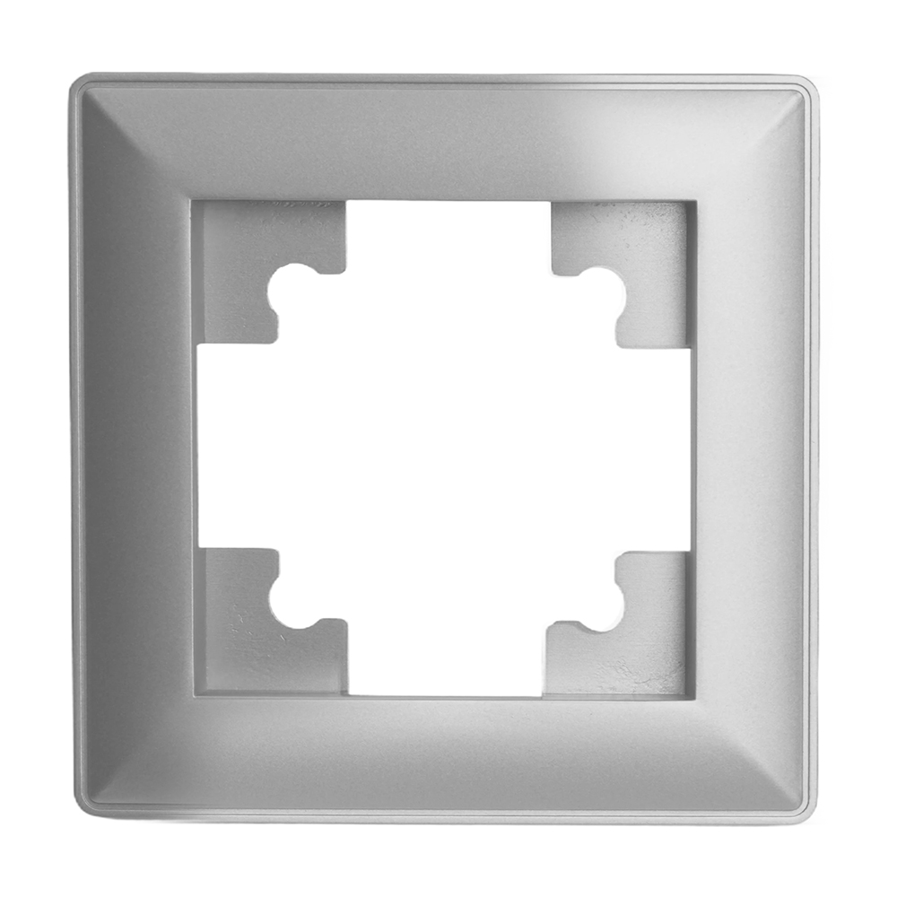 Рамка "Катрин" 1 СП серебро,пластик PFR00-7001-03 39797