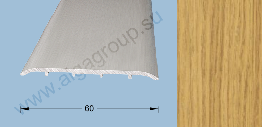 Порог-стык 1,8м 60мм П32.35, Дуб золотистый