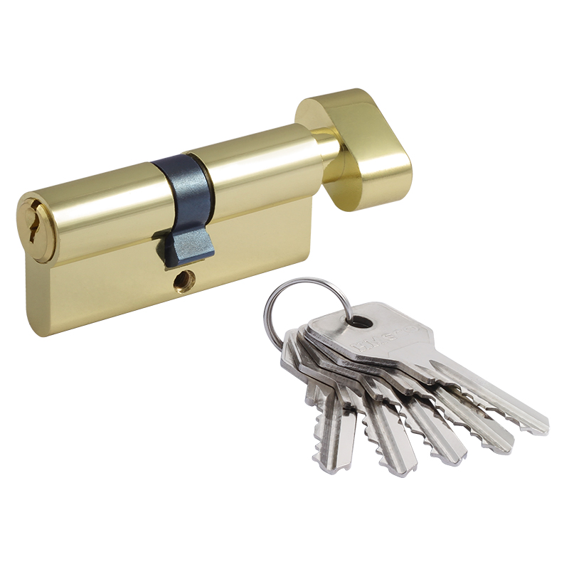 Цилиндр замка (личинка) НОРА-М STD Al ЛВ-70 35х35мм с вертушкой золото