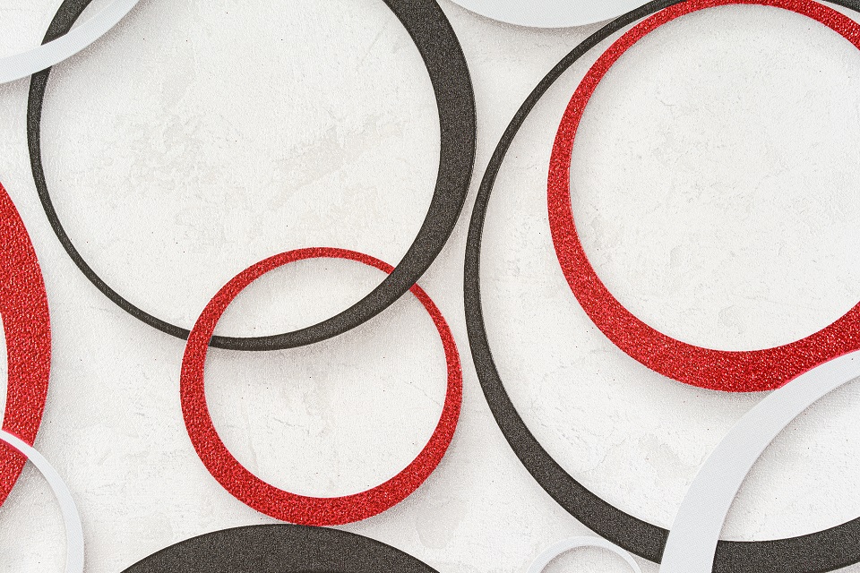 Обои виниловые горячего тиснения на флизелиновой основе Артекс Кольца 1,06х10м 10514-02