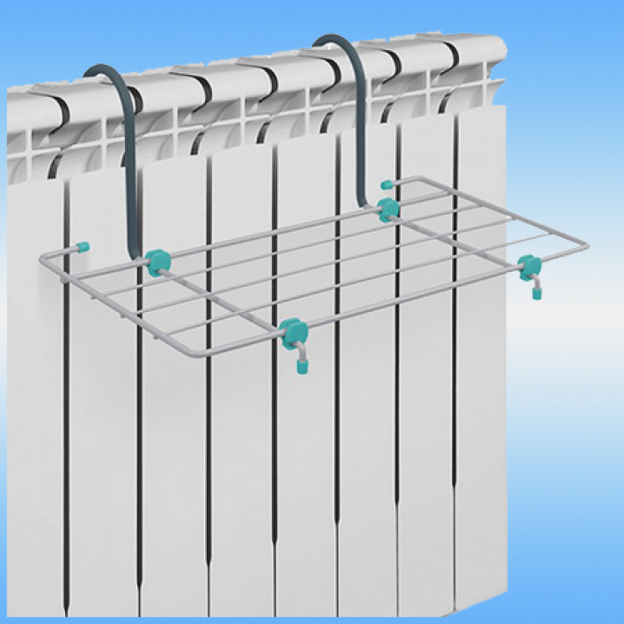 Сушилка для белья метал. Nika на батарею 650х235 3,1м серая СБ5-65