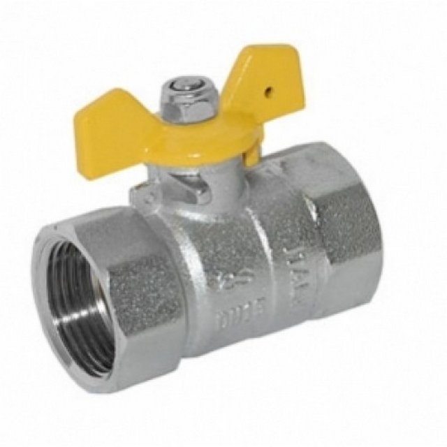 Кран шаровой для газа бабочка 3/4  вн./вн.