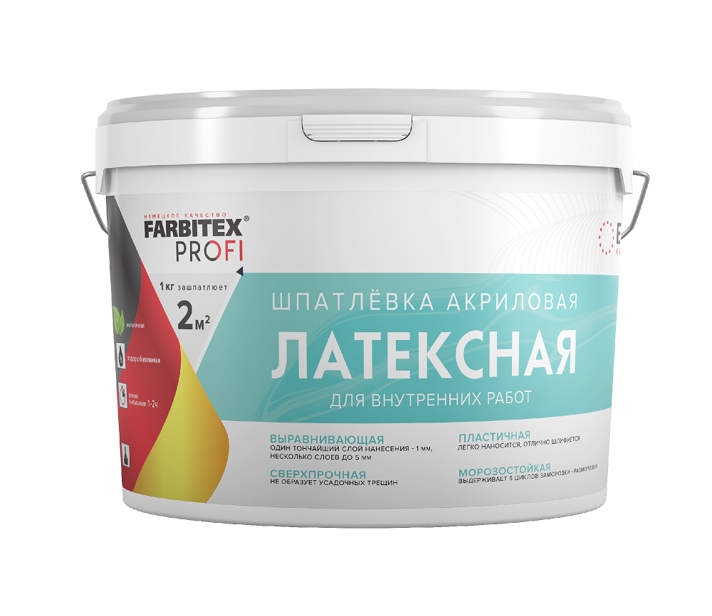 Шпатлевка акриловая FARBITEX PROFI латексная 1,5кг