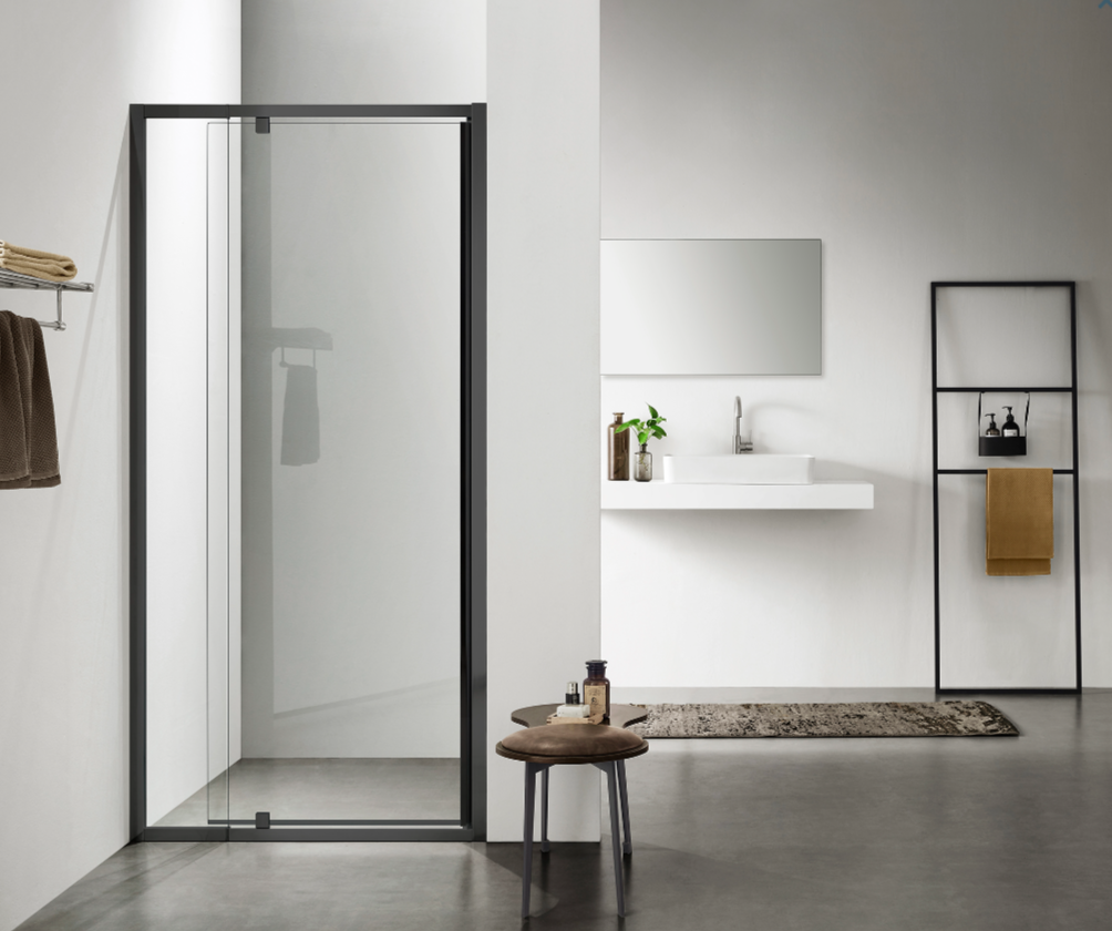 Душевое ограждение SANTREK AQUA Время 900*1950, черный314649- купить в АПлайн