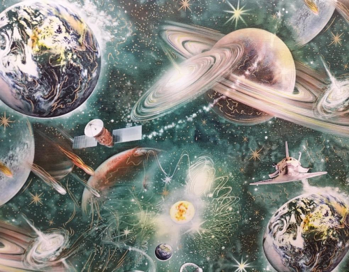 Обои виниловые горячего тиснения на флизелиновой основе Semre Вселенная 1,06х10м 10107