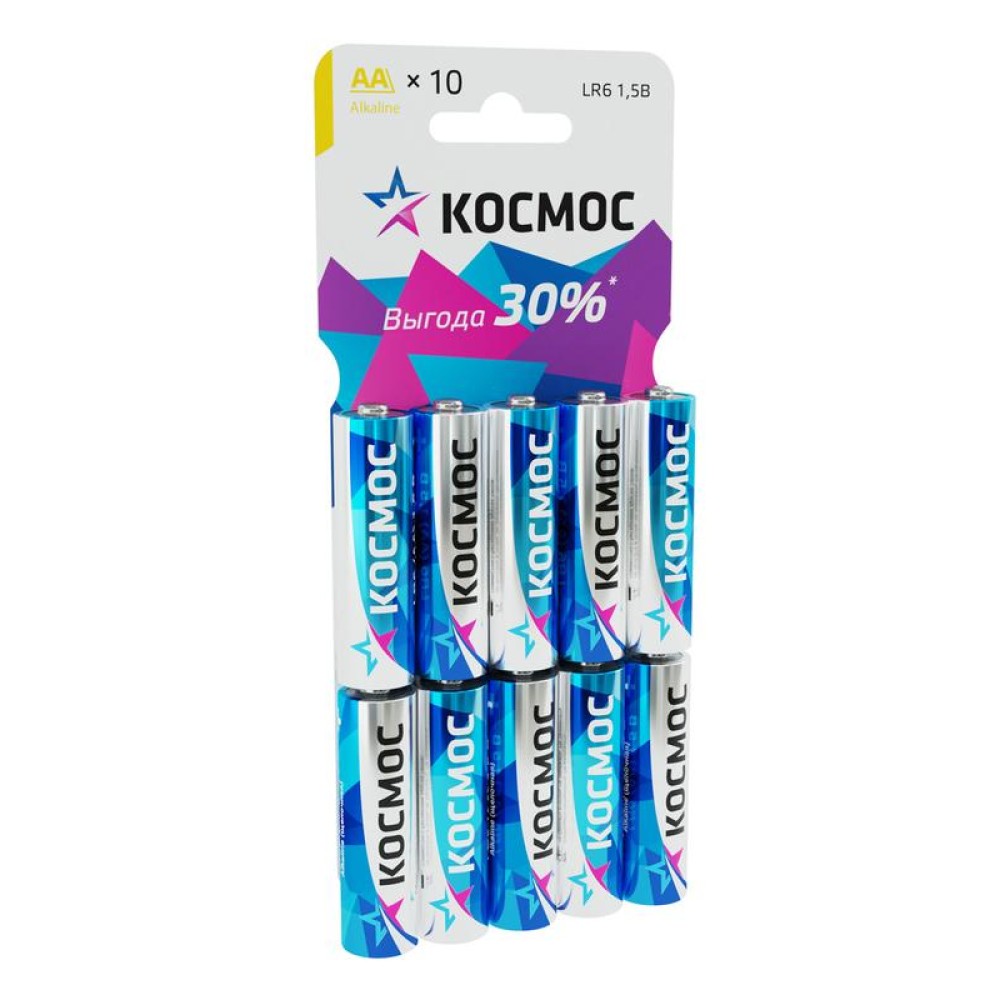 Элемент питания АА алкалиновый (LR6) Космос 10шт.KOCLR610BL- купить в АПлайн