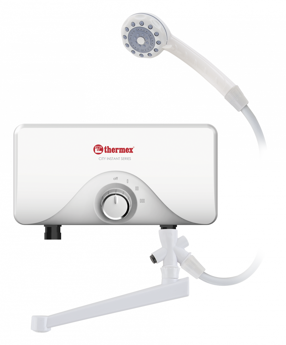 Водонагреватель электрический проточный. THERMEX city 3500  3,5KW ( душ+кухня)  /550/