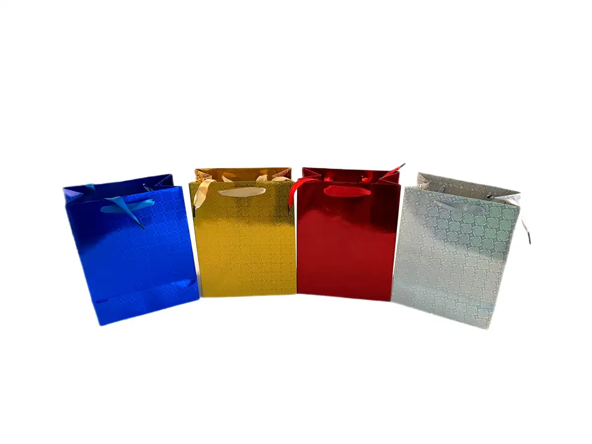 Пакет подарочный голография L 26х33х12см 1523515235- купить в АПлайн