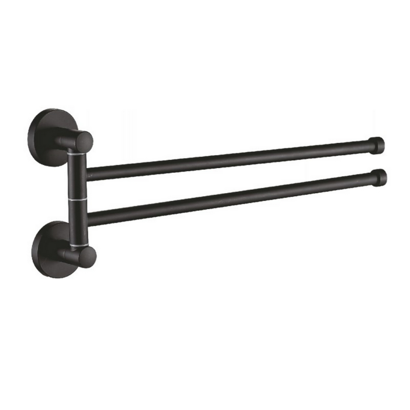 Полотенцедержатель HAIBA черный 2-е рога HB8712 