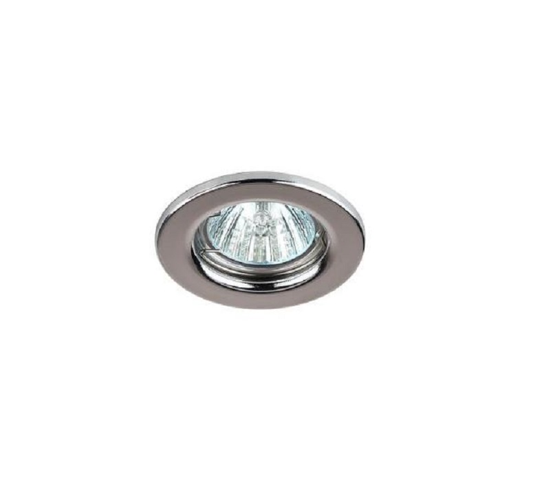Светильник встр. GU5.3 "ЭРА" ST 1А СH неповоротный d80мм MR16 12V/220V 50W ХРОМ /484/C0043799- купить в АПлайн