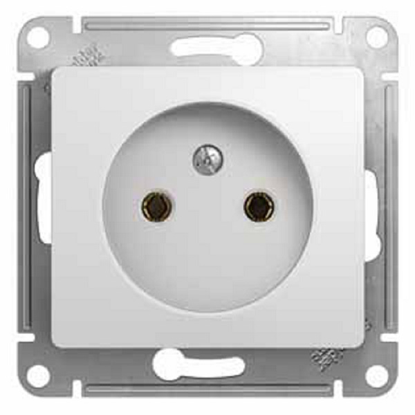 Розетка "Glossa" 1 СП белый механизм без заземления GSL000141 (467)