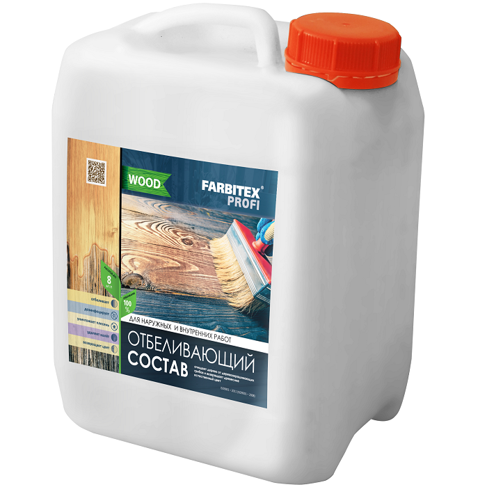 Состав отбеливающий FARBITEX PROFI WOOD для древесины 10л***