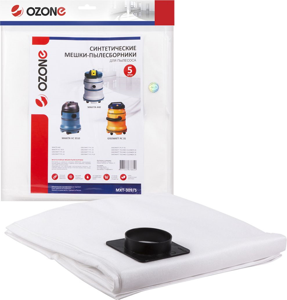 Мешки для пылесоса OZON синтетика 5шт МХТ-309/5