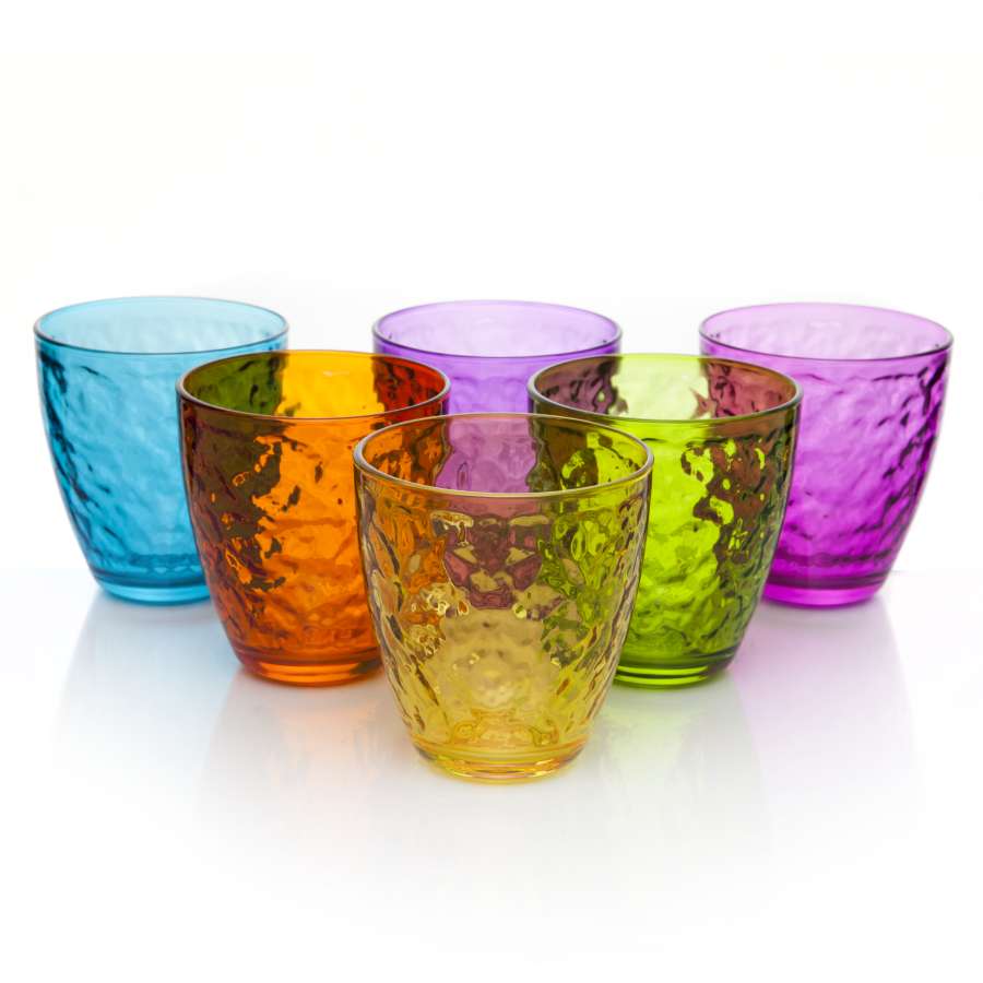 Набор стаканов стекл. СЭНД-КАЗАНОВА 6 шт 270мл цветные 96298D2