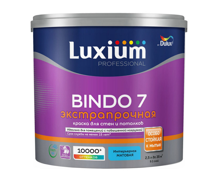 Краска в/д Luxium Professional Bindo 7 матовая BC 2,25л***50034514- купить в АПлайн