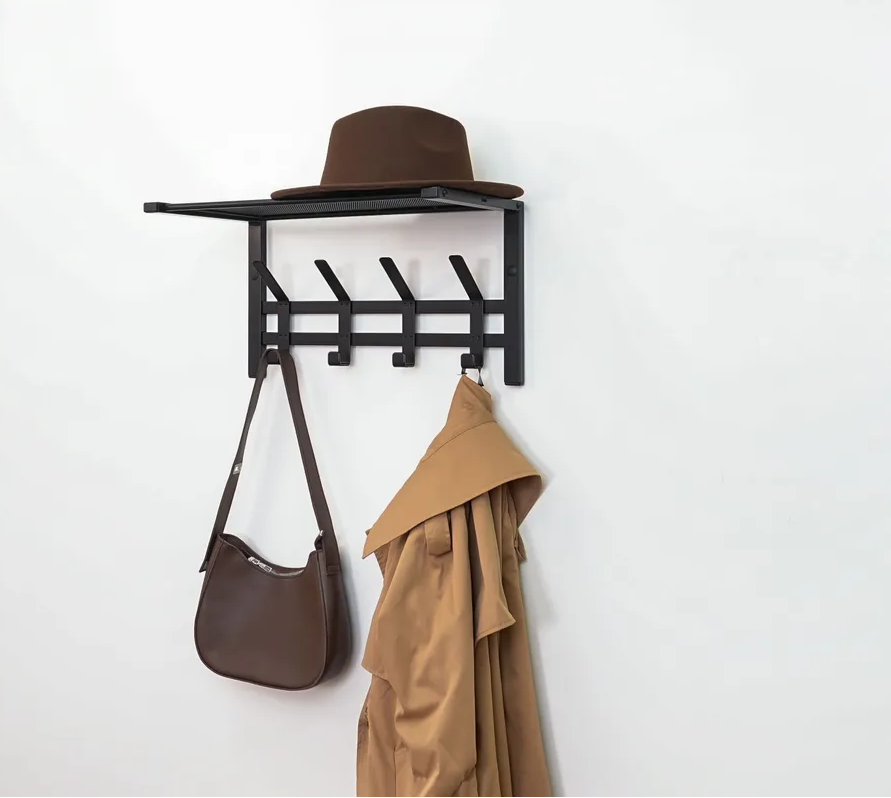 Вешалка металл. Торонто 11 с полкой белая ВСПТ11 Ч