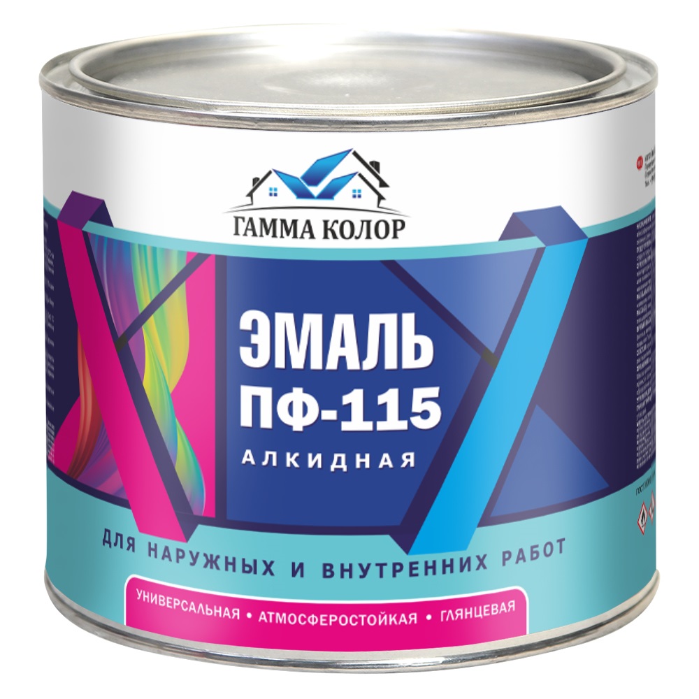Эмаль алкидная ПФ-115 Гамма Колор/Gamma Color зеленая 1,8кг89576- купить в АПлайн