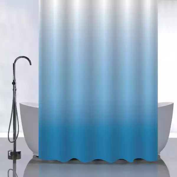 Штора для ванной комнаты "Санакс" 1800х1800 переход-синий, без колец (01-104) 067399