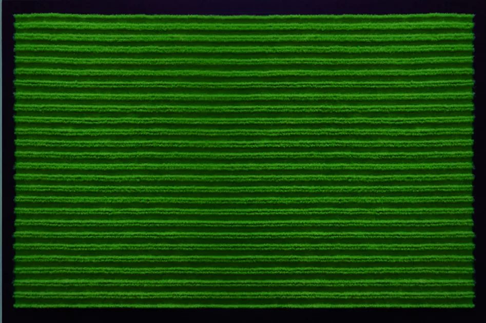 Коврик придверный влаговпитывающий ПВХ SUNSTEP 40х60см зеленый ребристый 35-036