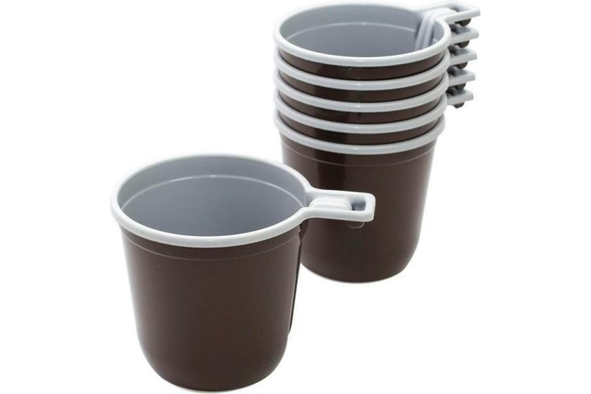 Набор чашек кофейных одноразовых пласт. 200мл 6шт 13496